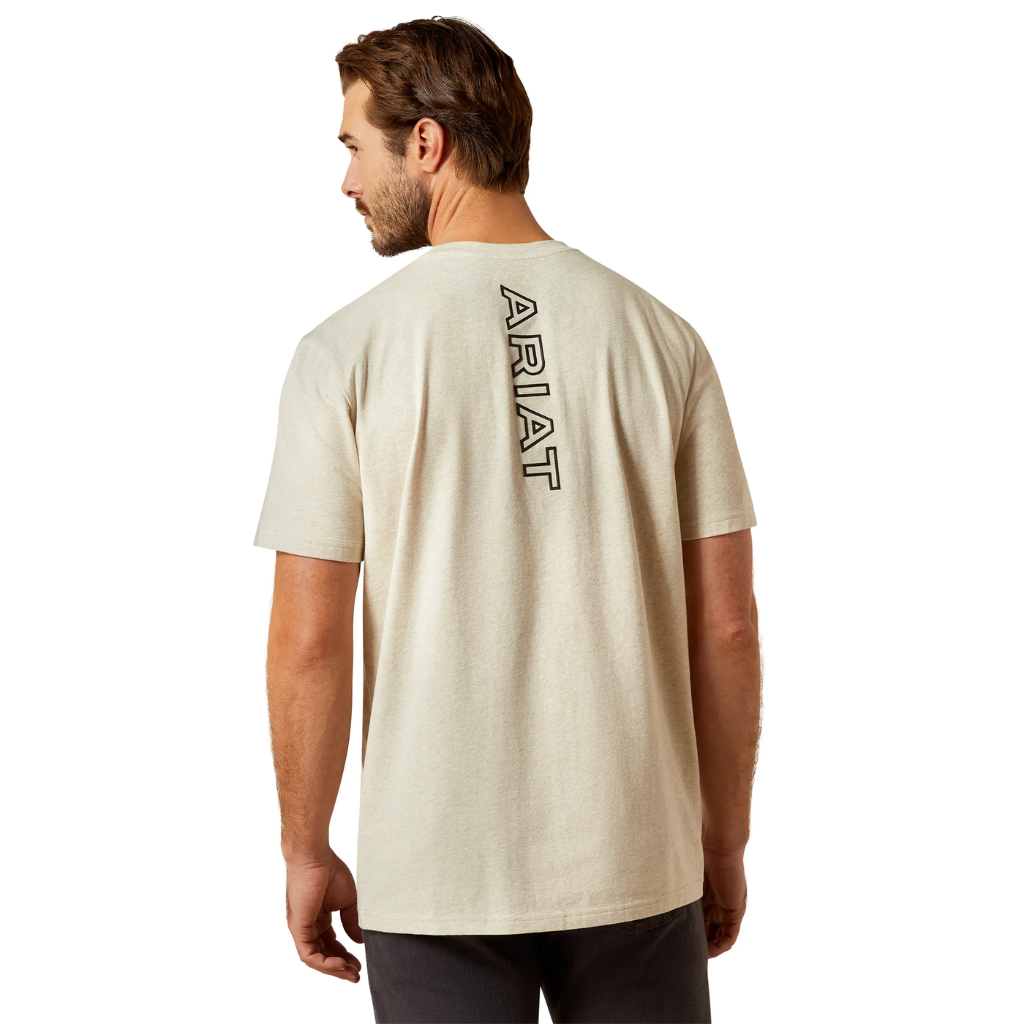 Ariat Men's BV Logo Khaki Heather T-Shirt