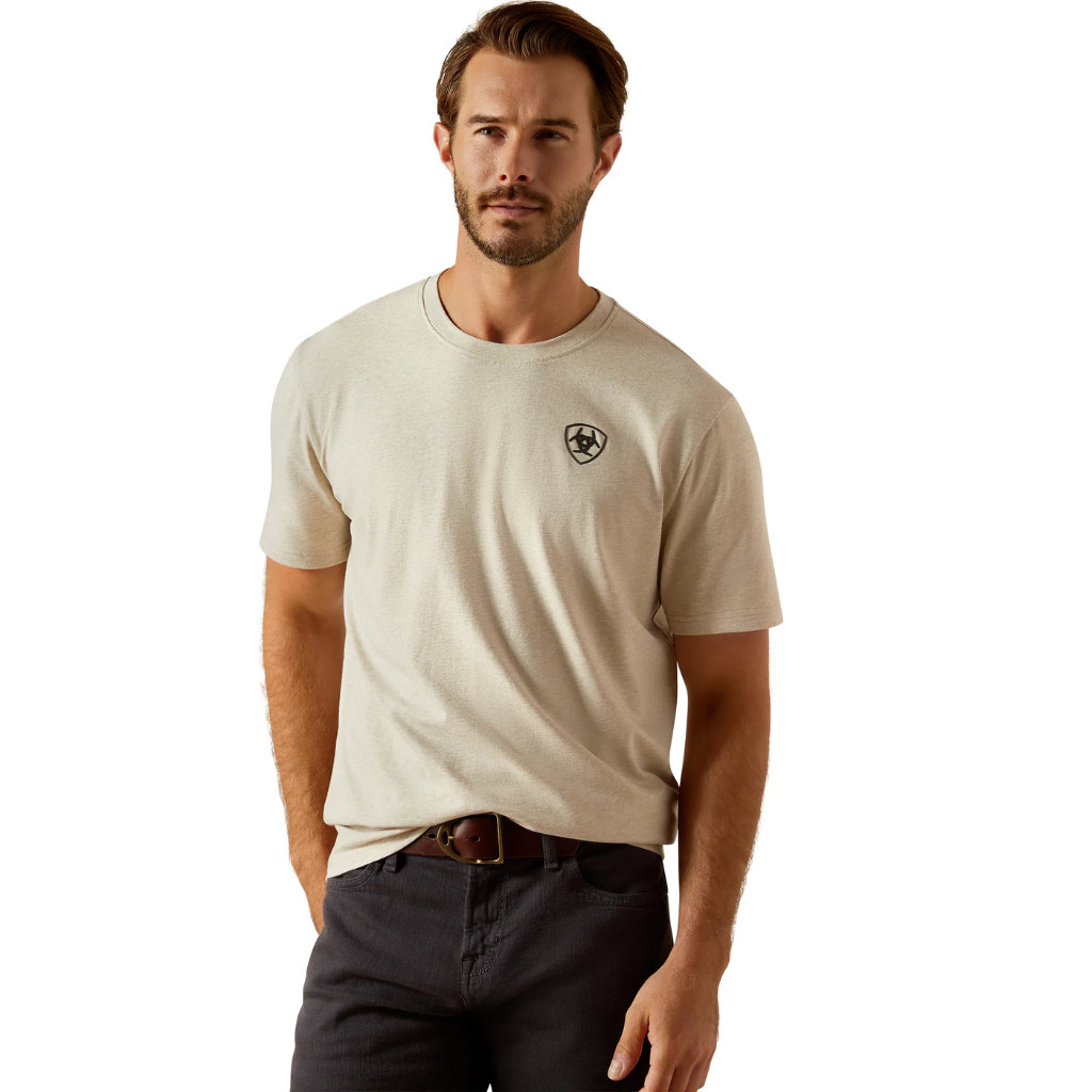 Ariat Men's BV Logo Khaki Heather T-Shirt