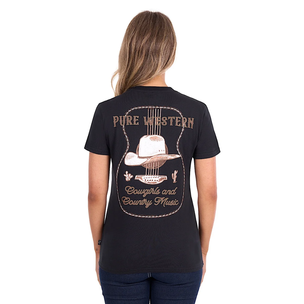Pure Western Women's Misty Tee - Black