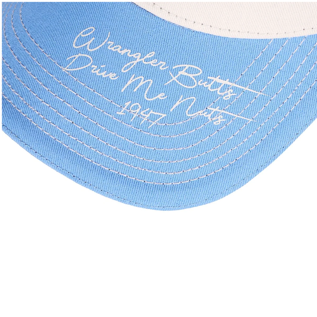 Wrangler Josie High Profile Trucker Cap - Cream / Light Blue