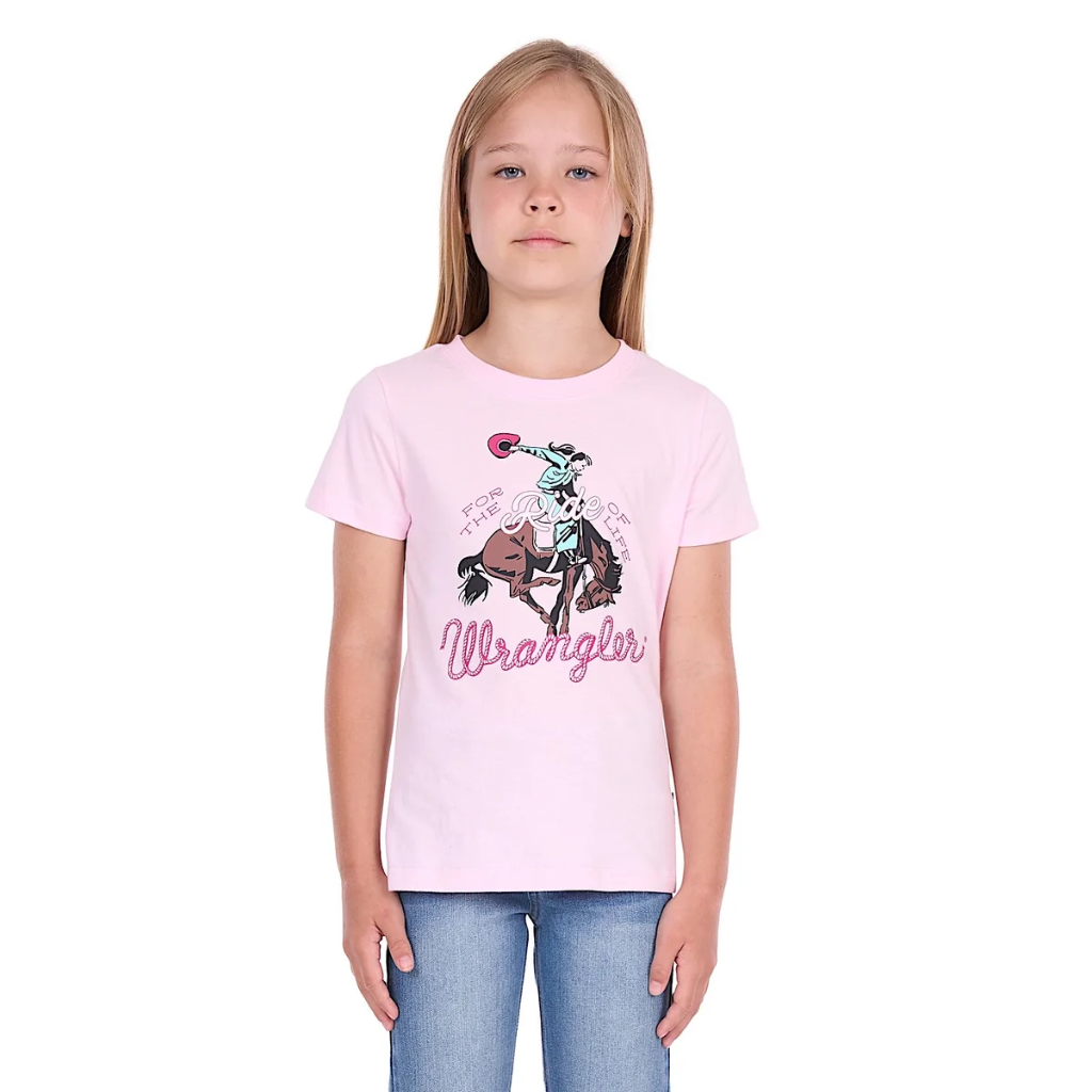 Wrangler Girl's Jenna Tee - Pastel Pink