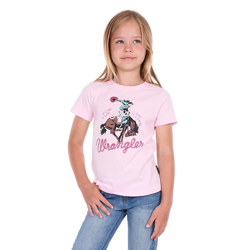 Wrangler Girl's Jenna Tee - Pastel Pink