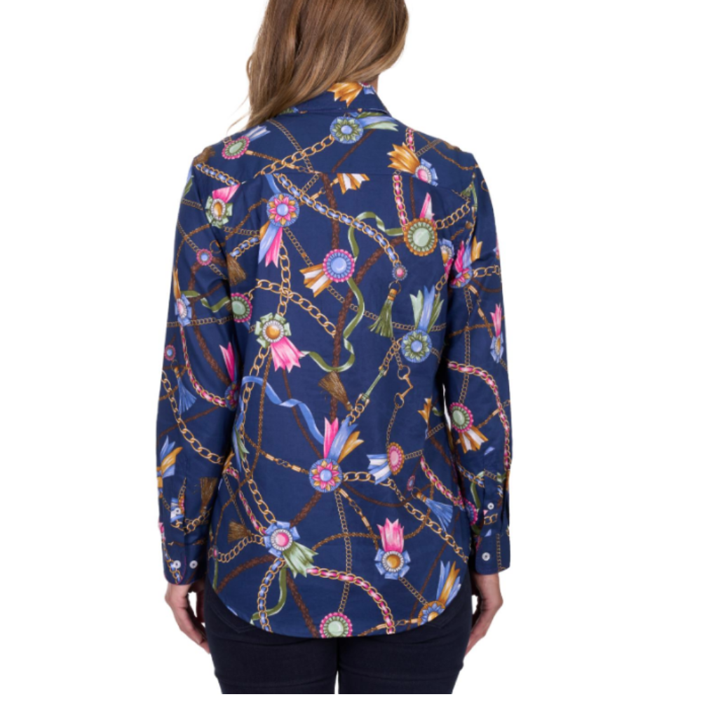 Women's Jolie Full Placket Long Sleeve Shirt Navy