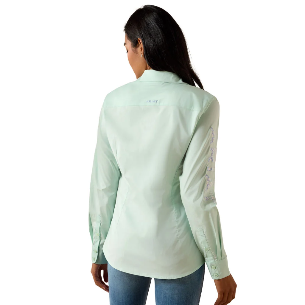 Ariat Women's Team Kirby Long Sleeve Button Up Shirt - Dusty Aqua