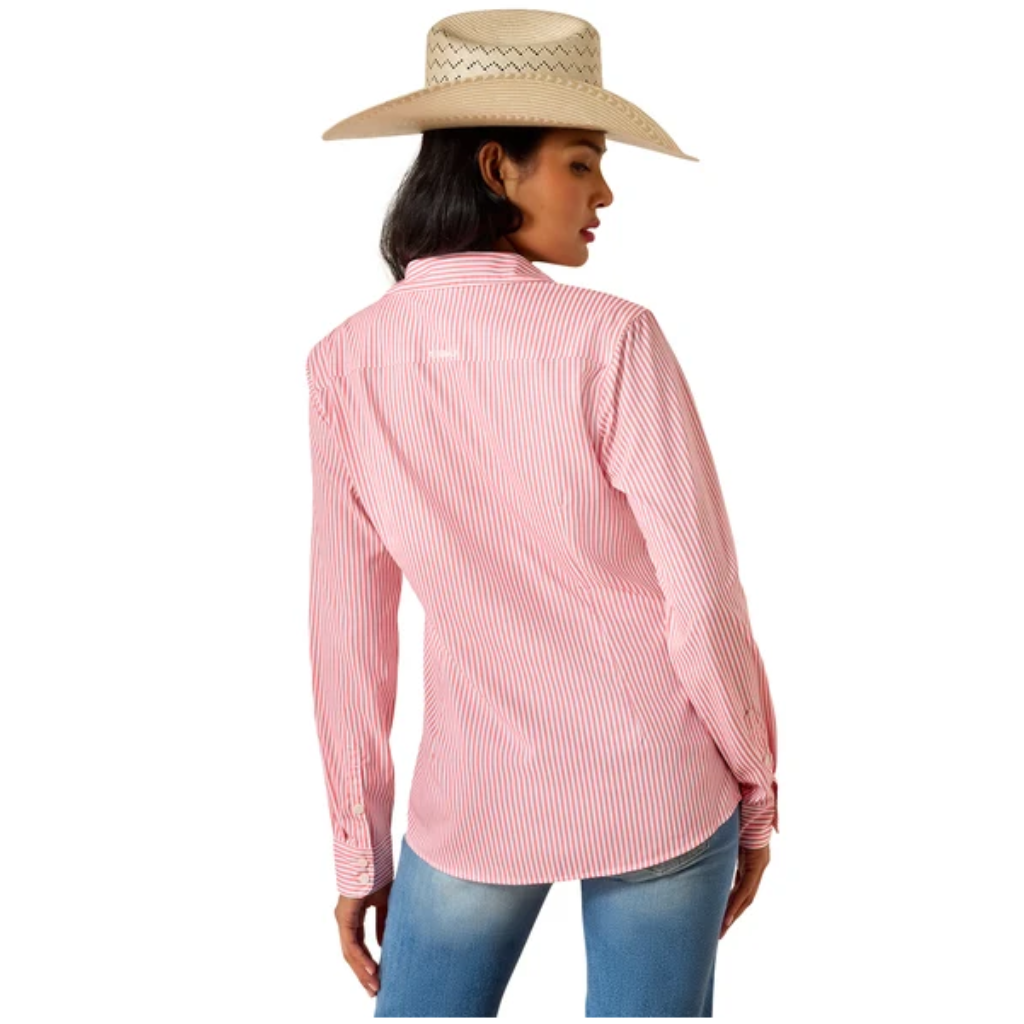 Ariat Ladies Kirby Pro Sun Kissed Coral Stripe Button Down Shirt