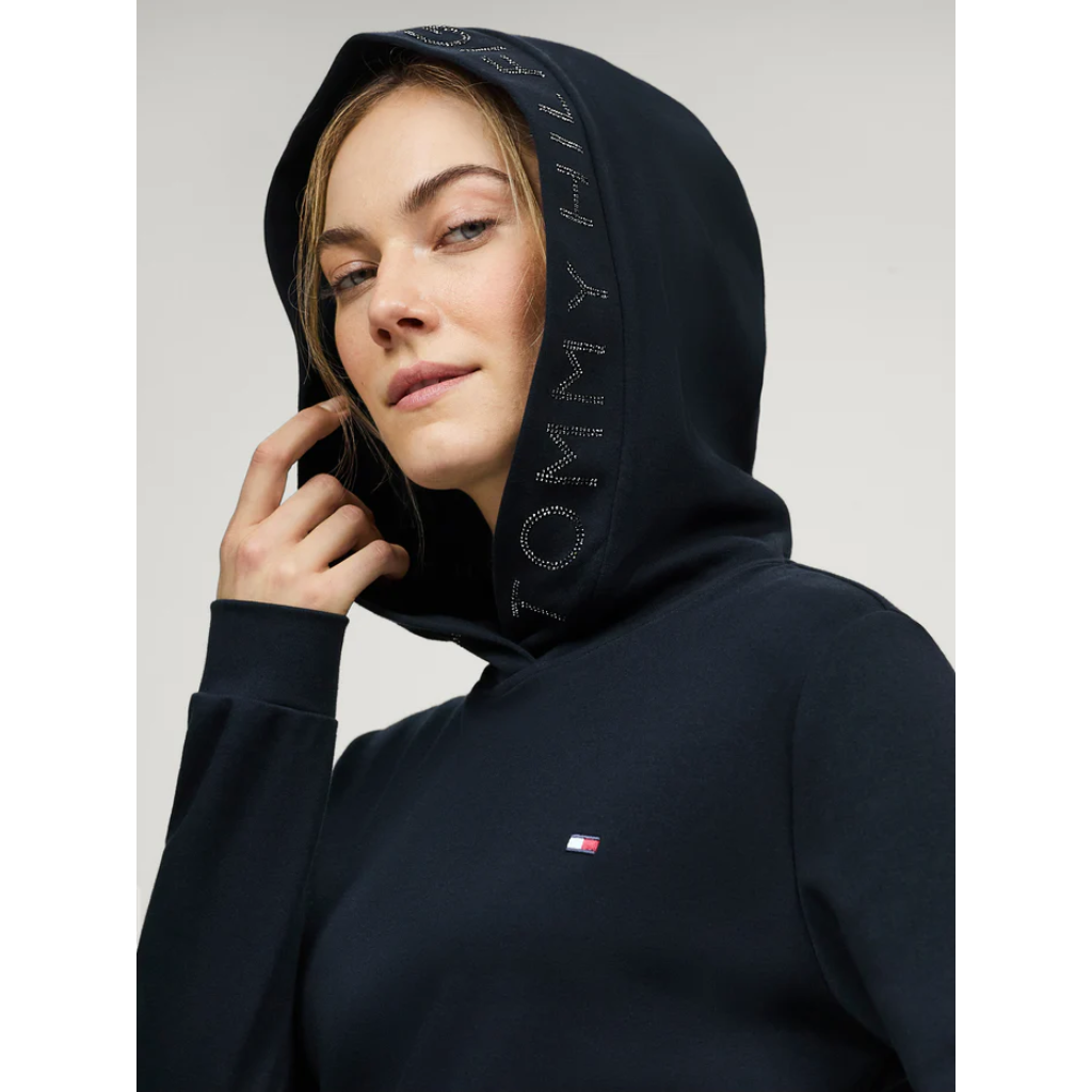 Tommy Hilfiger Lauren Rhinestone Hoodie Desert Sky