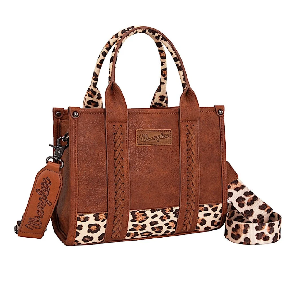 Wrangler Leopard Print Crossbody Bag - Tan