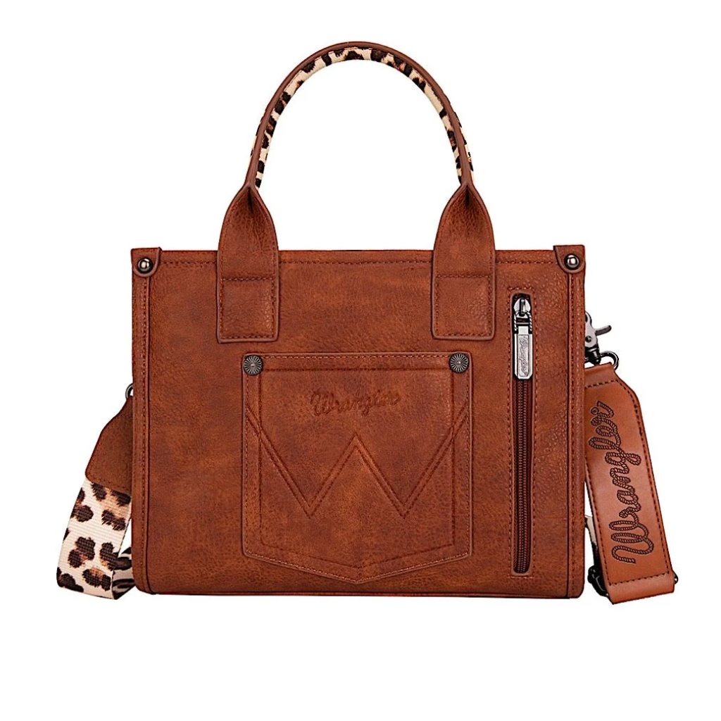 Wrangler Leopard Print Crossbody Bag - Tan