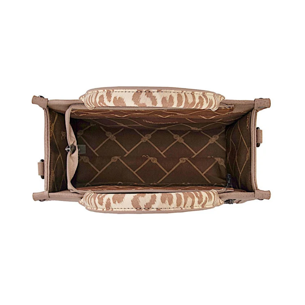 Wrangler Leopard Print Crossbody Bag - Taupe