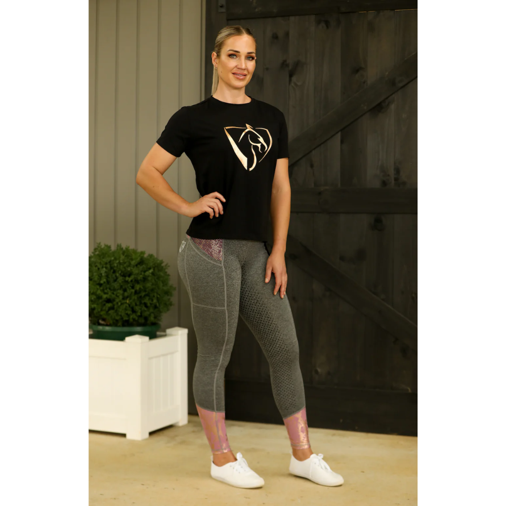 BARE Black & Rose Gold Logo T-Shirt