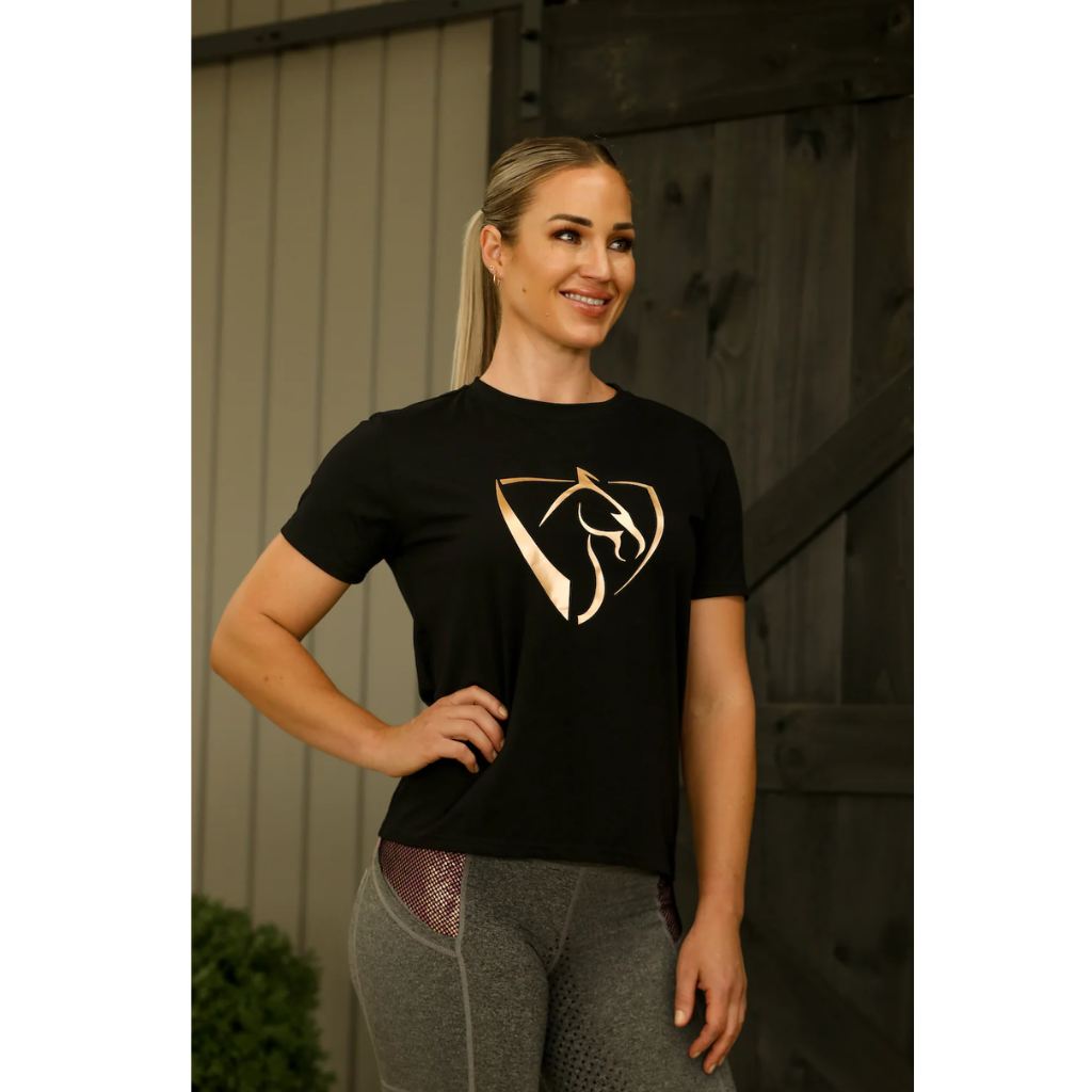 BARE Black & Rose Gold Logo T-Shirt