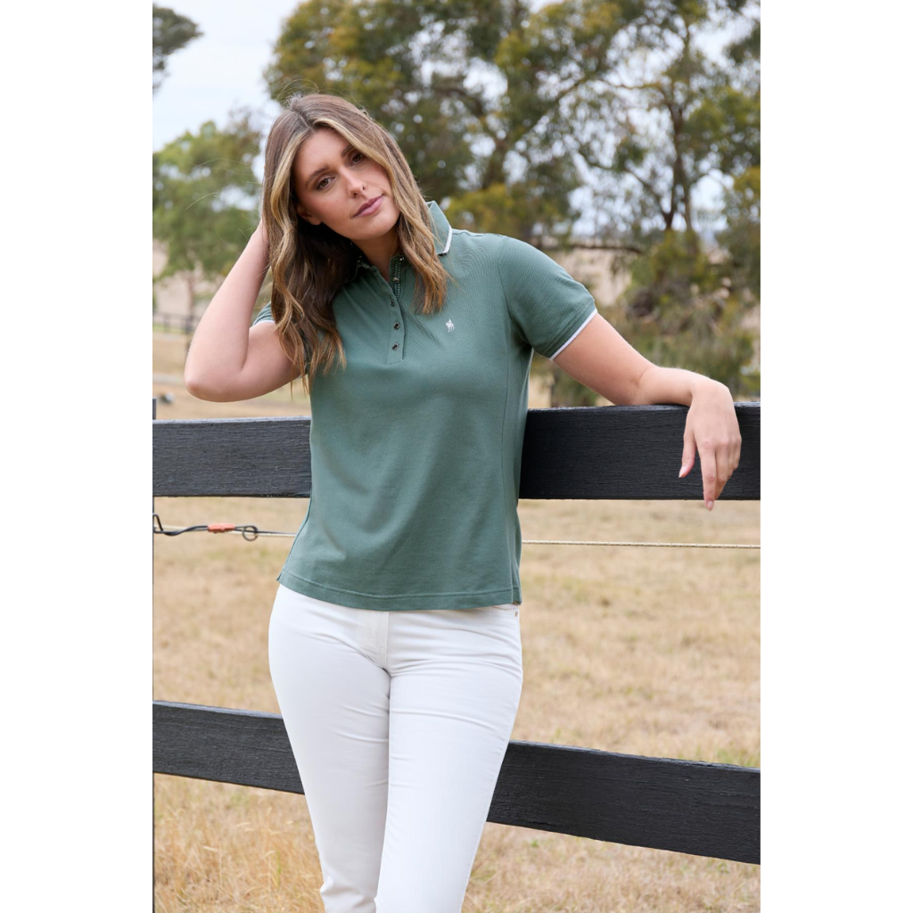 Women's Thomas Cook Michelle Short Sleeve Polo Khaki