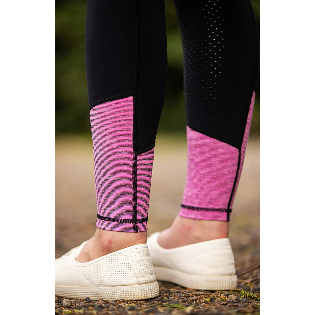 Bare Youth Performance Riding Tights - Neon Pink