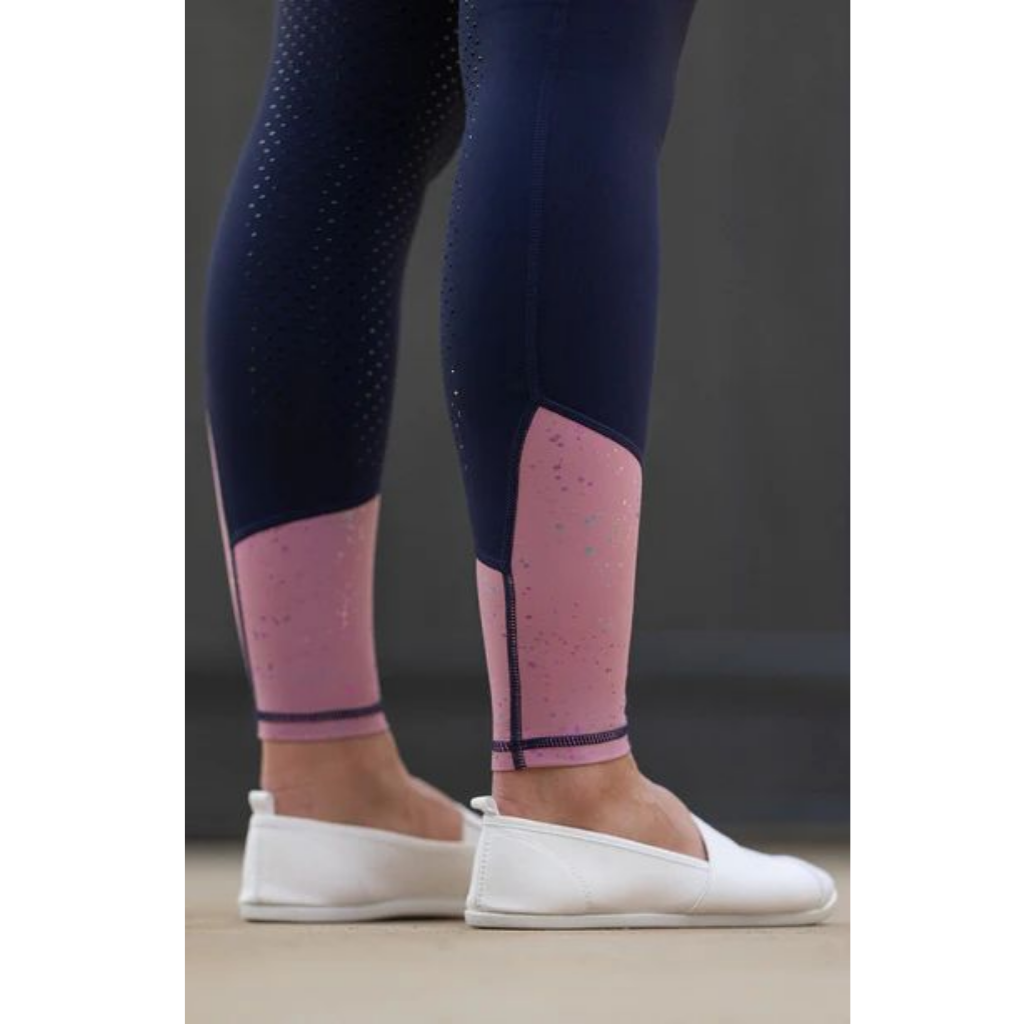 Bare Equestrian Youth Performance Tights Pink Galaxy Size