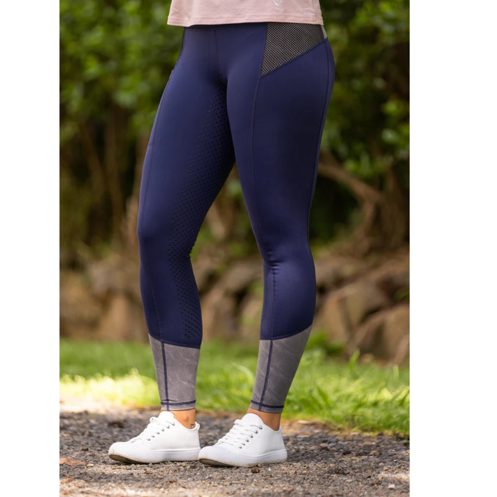 Bare Equestrian Youth Tights Oxford Grey