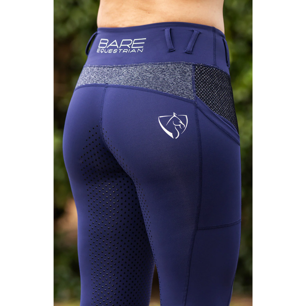 Bare Youth Performance Riding Tights - Oxford Active Navy