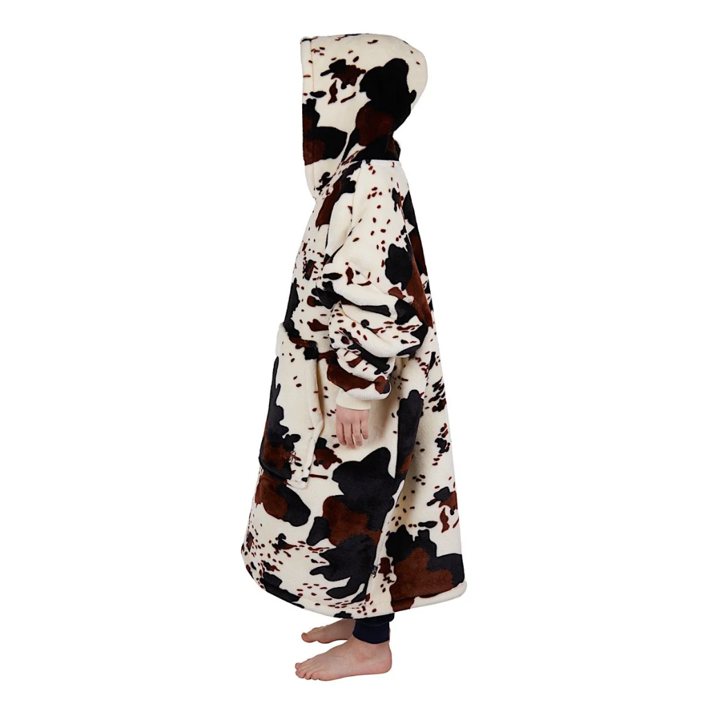 Pure Western Kid's Cow Print Snuggle Hoodie