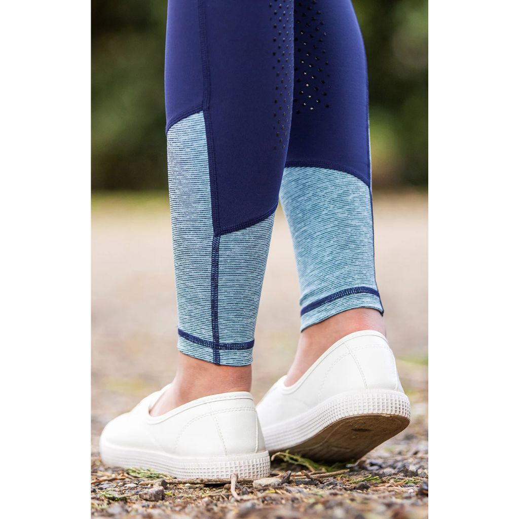 Bare Youth Performance Riding Tights Oxford Neon Blue