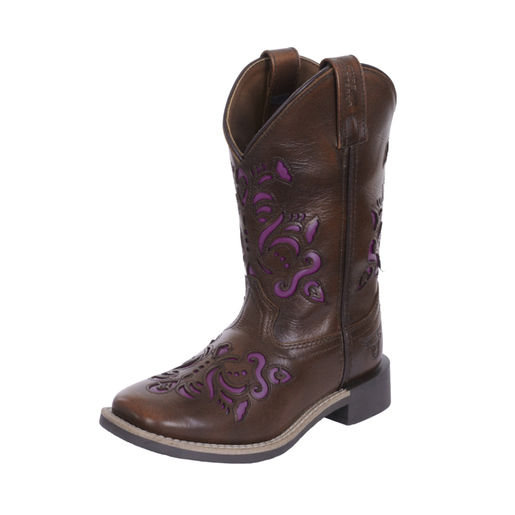 Boots Pure Western Toddlers Ottie Brn/Purple