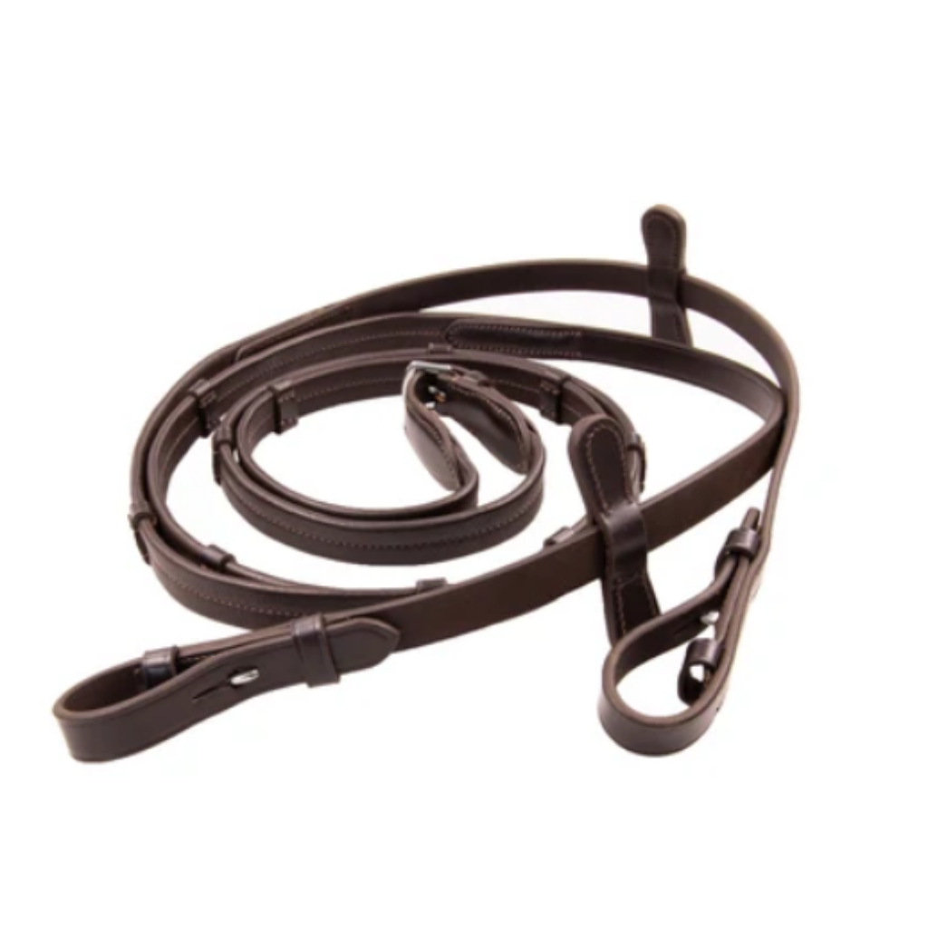 Syd Hill Premium Soft Padded Leather Reins Havana
