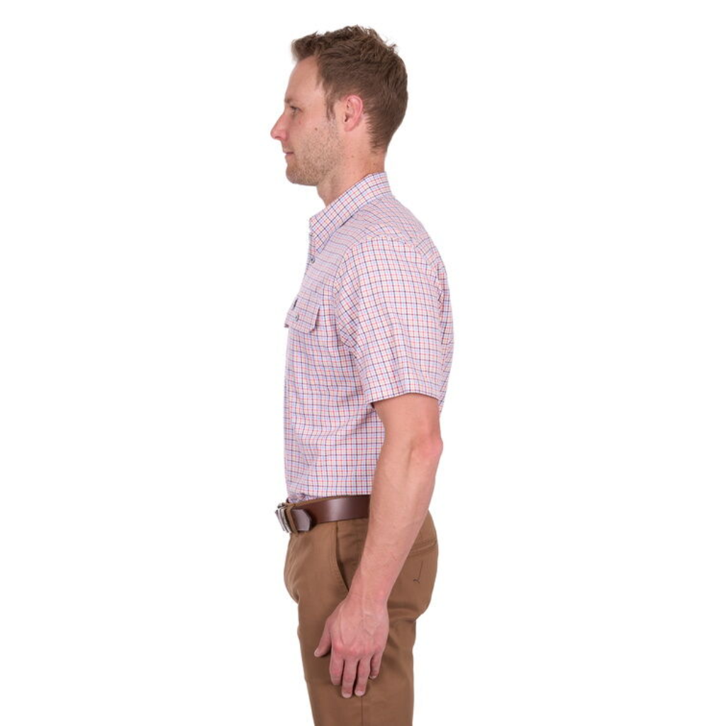 Thomas Cook Men's Robert Short Sleeve Shirt Red/Tan