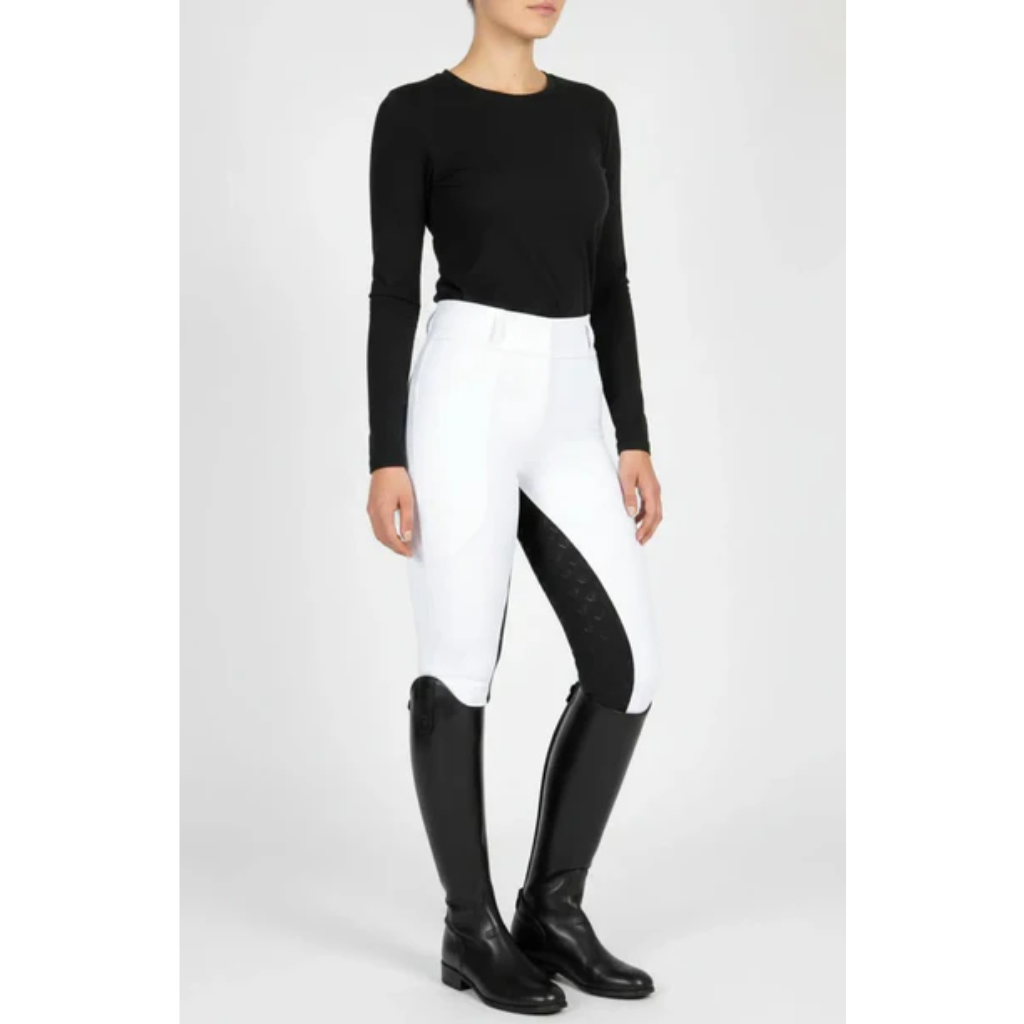 BARE Sculpt Hybrid Riding Breeches - White/Black Seat