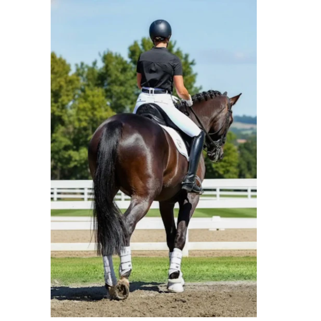 BARE Sculpt Hybrid Riding Breeches - White/Black Seat