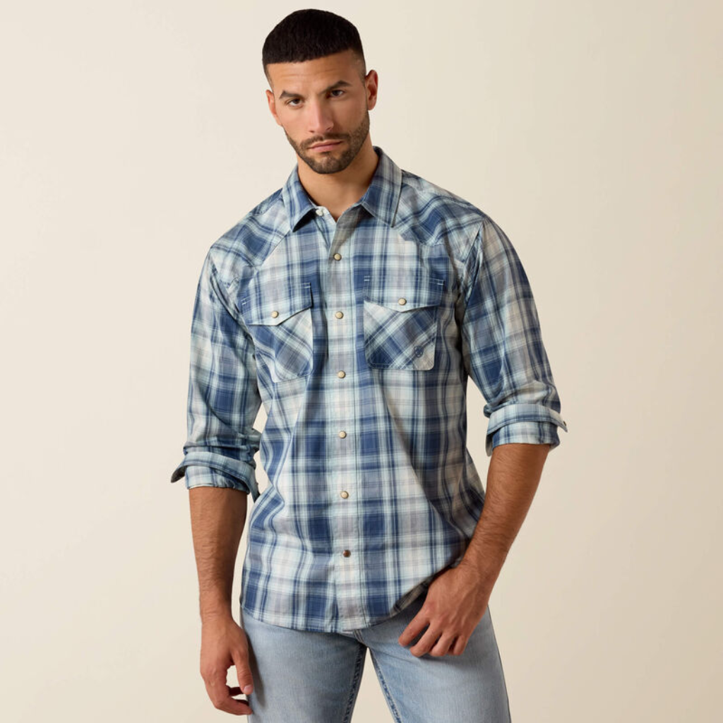Ariat Men's Retro Heathcliff Fitted Western Snap Shirt