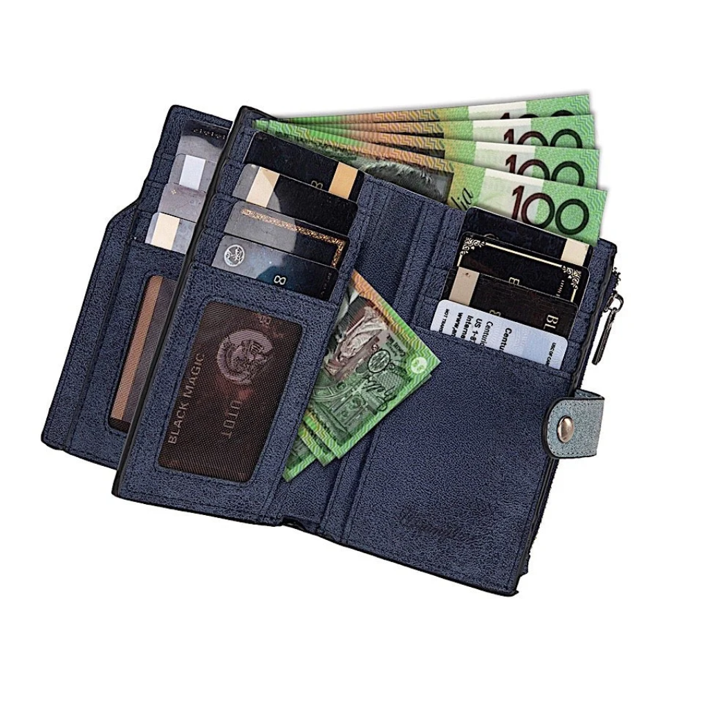 Wrangler W Stitch Wallet - Navy