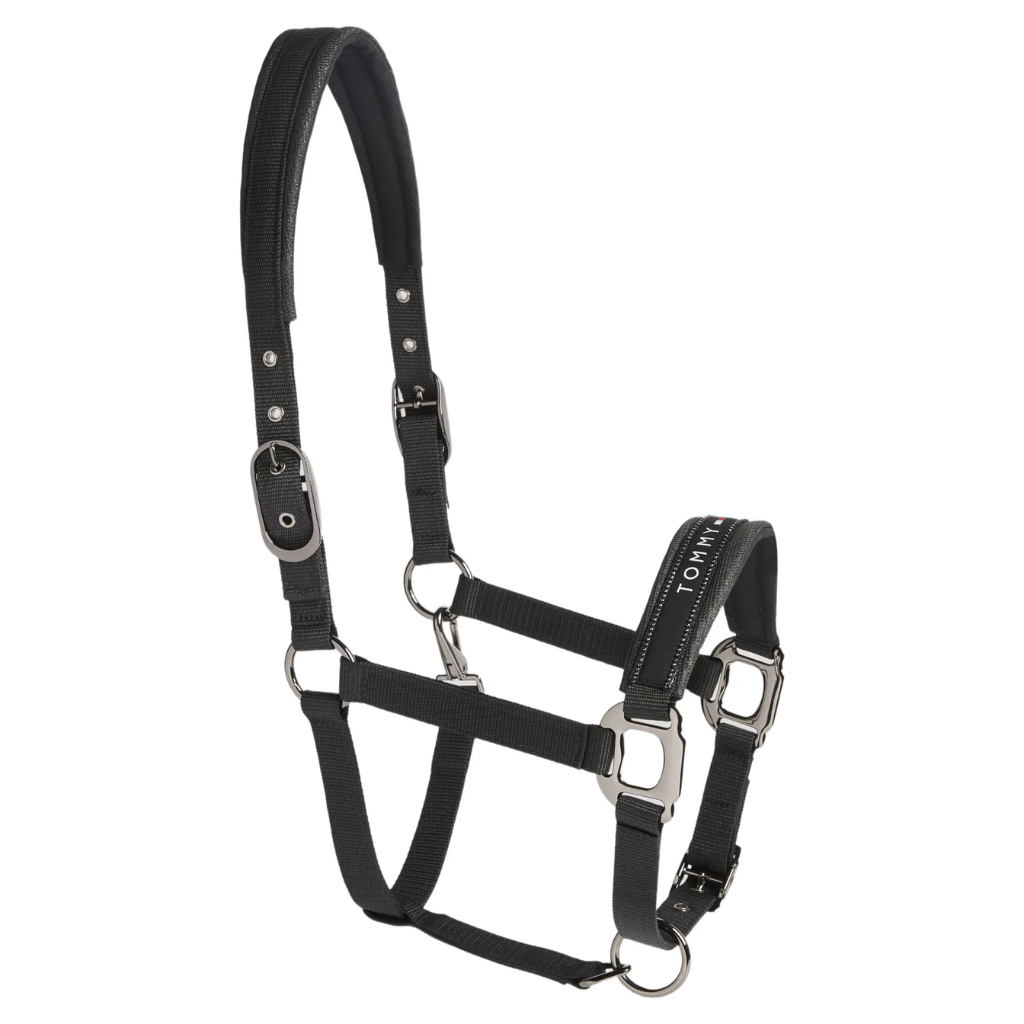 Tommy Hilfiger Yale Shine Set Halter and Lead Rope Black