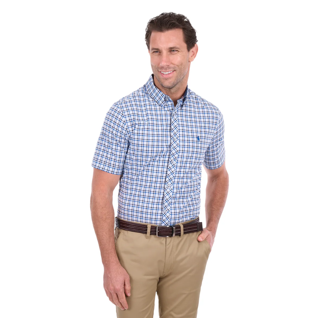 Thomas Cook Men's Theo Tailored S/S Shirt Navy/Blue