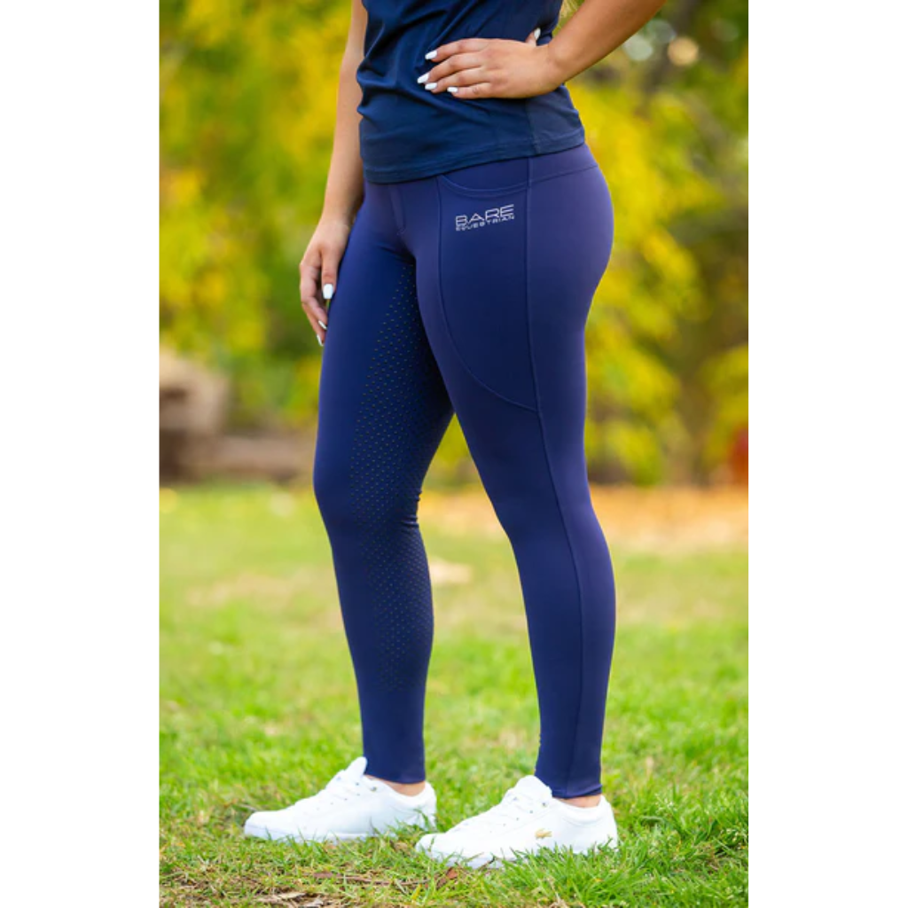 BARE ThermoFit Winter Performance Riding Tights - Navy