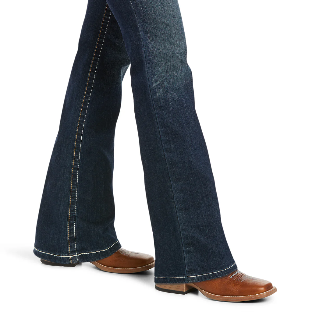 ARIAT Women's R.E.A.L Mid Rise Stretch Whipstitch Boot Cut Jean