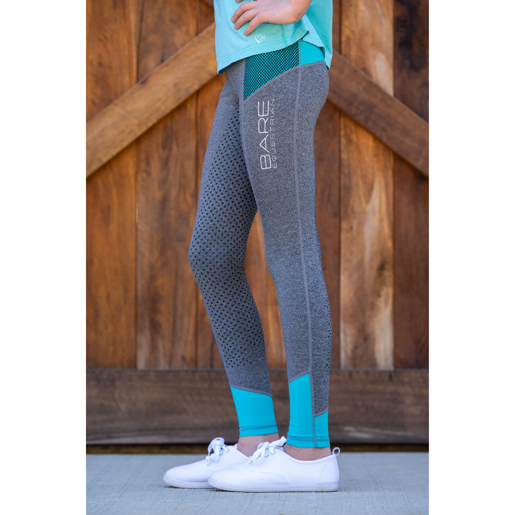 Bare Youth Performance Riding Tights Pop
