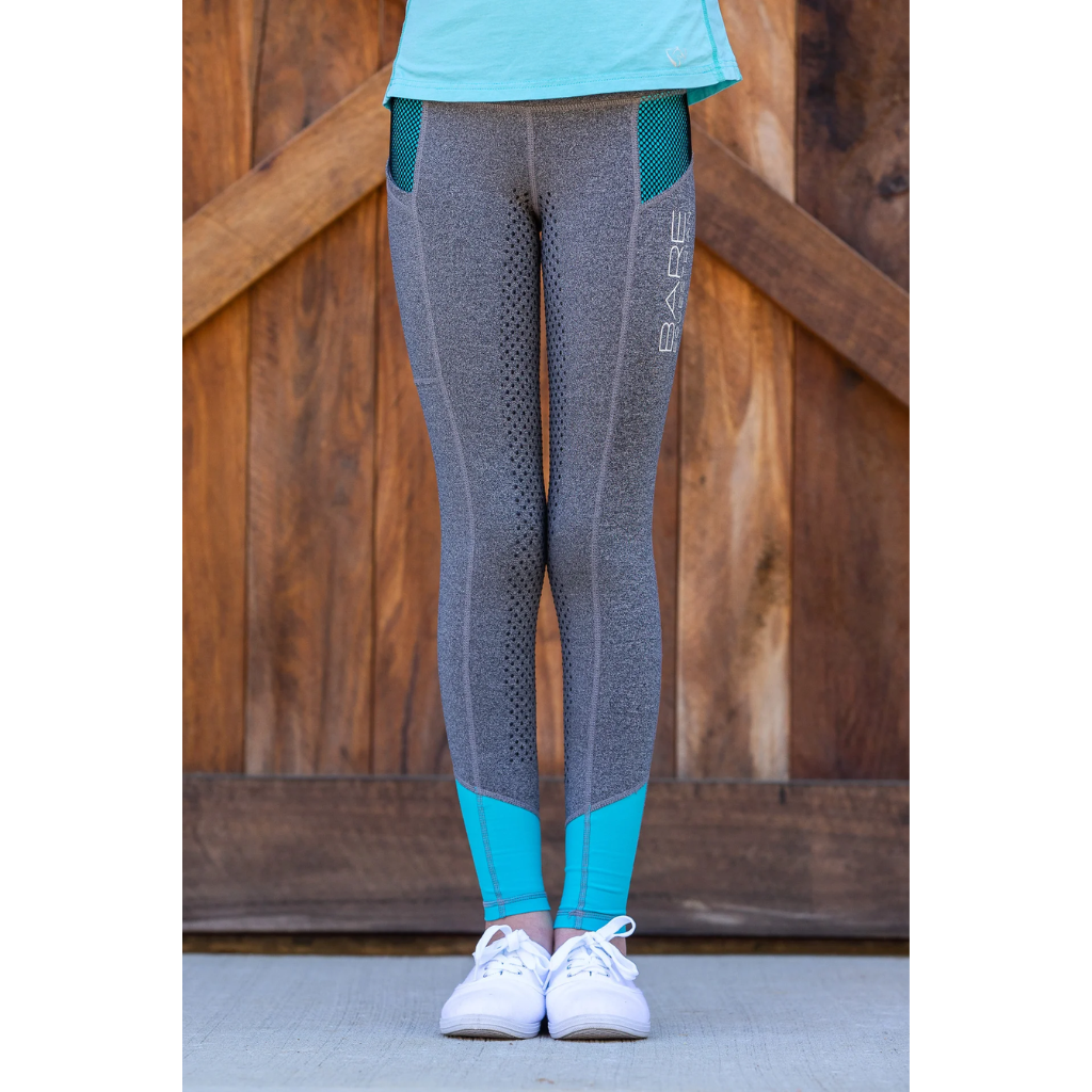 Bare Youth Performance Riding Tights Pop
